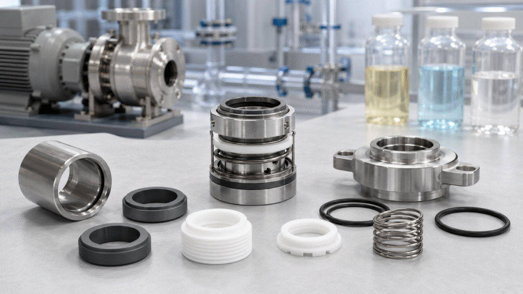 ALT文本: Mechanical seal material selection for corrosive chemical pump applications