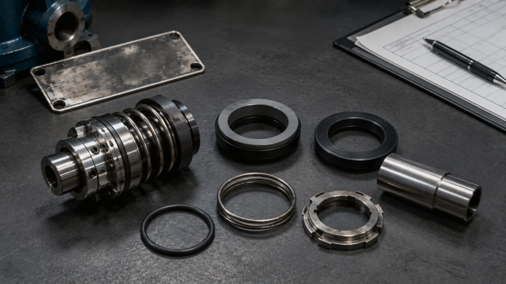 Lowara replacement mechanical seal selection using pump data and removed seal components