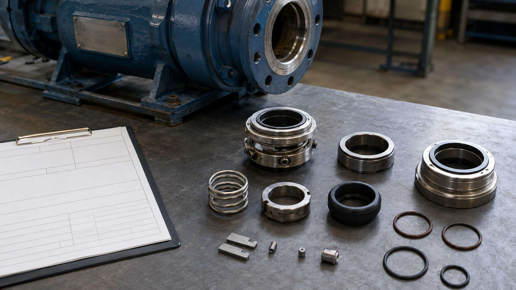 Mechanical seal identification request with pump nameplate old seal photos dimensions and stationary seat