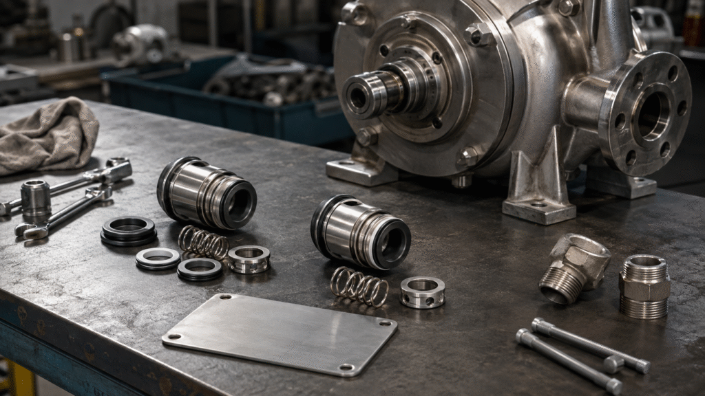 Mechanical seal selection workflow for pump replacement and operating conditions