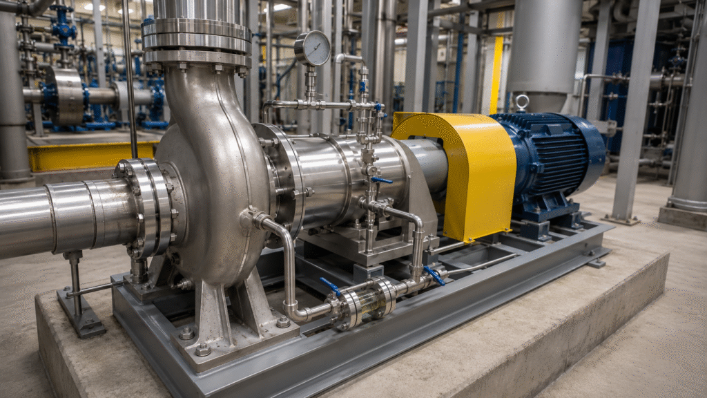 Centrifugal pump mechanical seal commissioning with flush piping, venting and support system