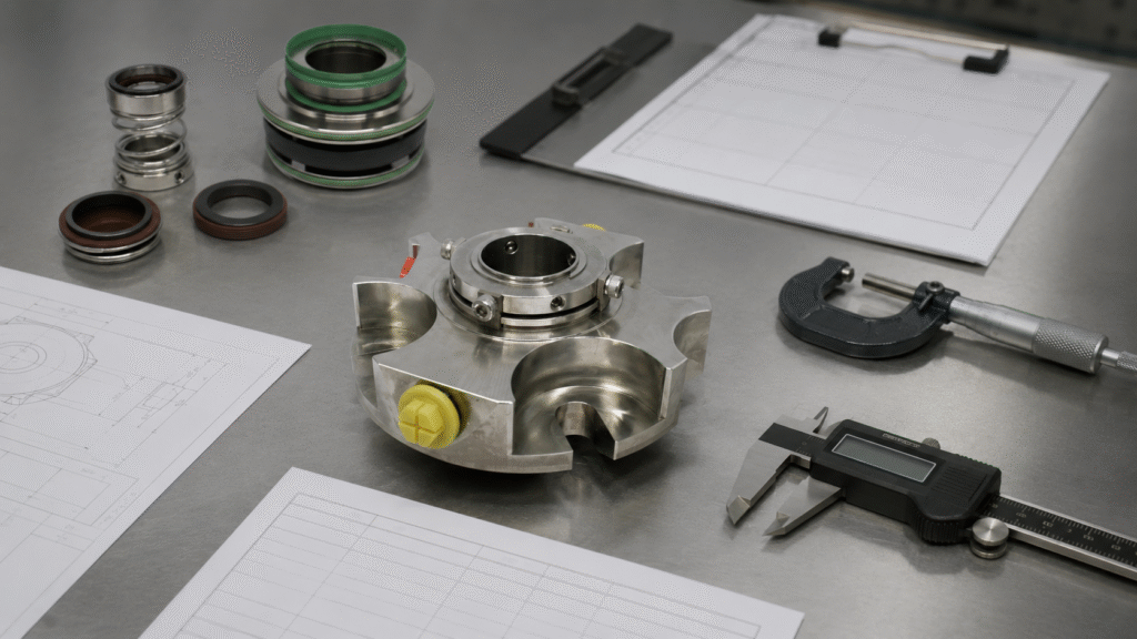 OEM vs original mechanical seals compared through sample drawing dimensions and compatibility verification