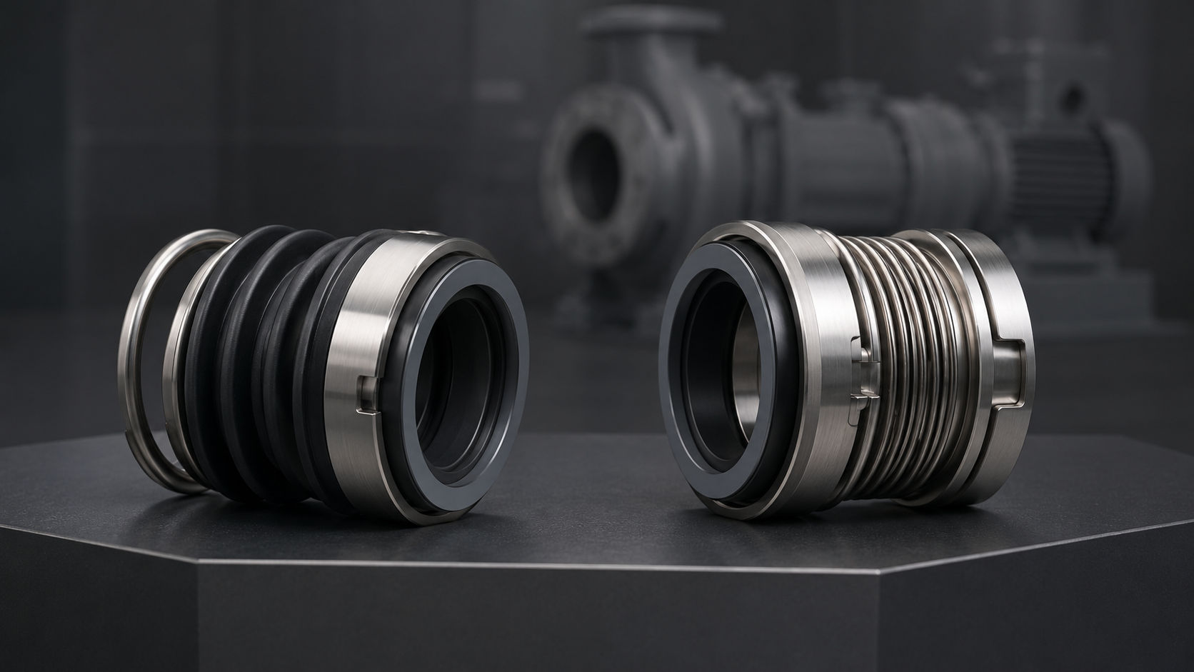 Rubber vs metal bellows mechanical seals compared for industrial pumps