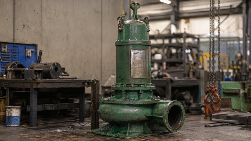 Wilo pump identification using nameplate model article number and serial number before mechanical seal replacement