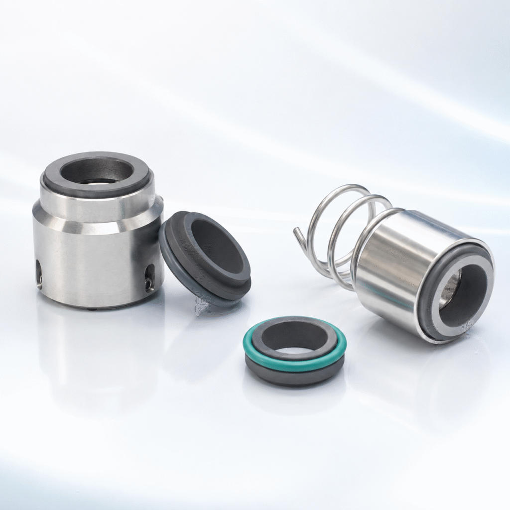 Lowara pump mechanical seal replacement set with stainless steel seal assemblies and mating rings
