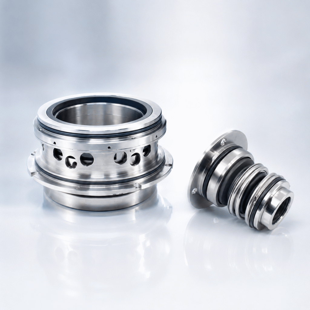 EBARA pump mechanical seal replacement with stainless steel seal assemblies in two sizes