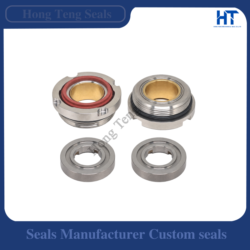 Front and back views of MFLC12-27.5 cryogenic mechanical seals with separate mating rings
